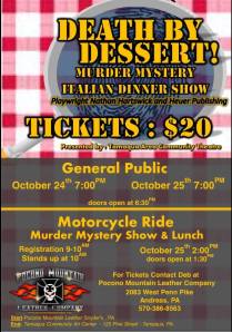10-24-2014, Murder Mystery Motorcycle Ride and Murder Mystery Dinner Show, Pococo Mt Leather and TCAC, Tamaqua