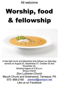 10-25-2014, Fellowship, Food, Worship, Zion Lutheran Church, Tamaqua