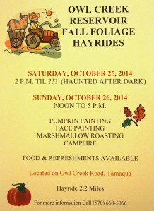 10-25-2014, Owl Creek Reservoir Fall Foliage Hayrides, Tamaqua