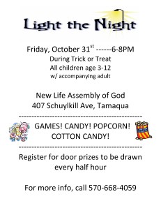 10-31-2014, Light The Night, New Life Assembly of God, Church, Tamaqua (3)