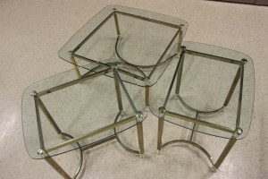 3 Piece Glass Table Set, DONATED, St. John UCC, Tamaqua, 10-9-2014 (10)