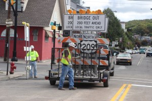 East Broad Street Bridge Over Little Schuylkill River Opens, Tamaqua, 10-2-2014 (22)