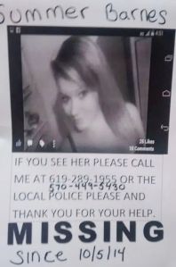 Missing Teenager, Summer Barnes, last seen in Tamaqua, 10-13-2014 (2)