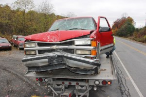 Pickup Truck Crashes into Home, Garage, Lincoln Street, Tamaqua, 10-22-2014 (10)