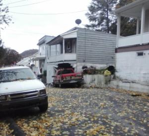 Pickup Truck Crashes into Home, Garage, Lincoln Street, Tamaqua, 10-22-2014 (6)
