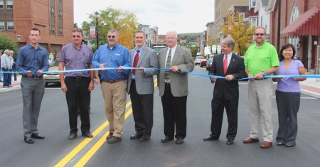 Pictured from left are Justin Startzel, Kevin Steigerwalt, Chris Morrison, Micah Gursky, Jerry Knowles, Dave Argall, Conneyly, Kerry Dowd.