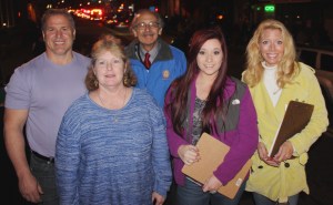 Pictured from left are judges Ben Cellini, RoseJean Zucuskie, Jack Kulp, Tawnie Gerber and Tara Cellini.