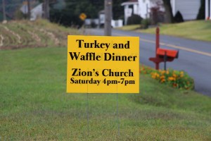 Turkey and Waffle Dinner, Zion Church, Lewistown Valley, Walker Township, 10-4-2014 (6)