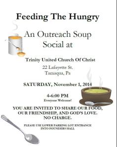 11-1-2014, Soup Social, Trinity UCC, Tamaqua
