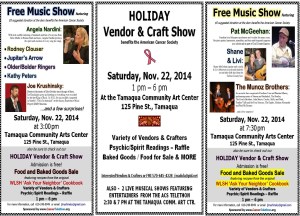 11-22-2014, Free Music Show, Holiday Vendor and Craft Show, Community Arts Center, Tamaqua (COMBINED)
