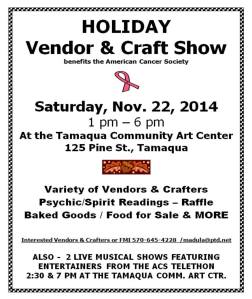 11-22-2014, Holiday Vendor and Craft Show for ACS, Community Arts Center, Tamaqua (2)