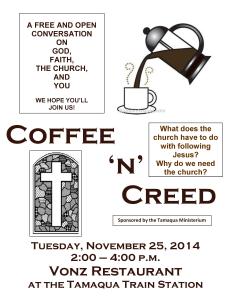 11-25-2014, Coffee n Creed, Vonz Restaurant, Tamaqua-page-001