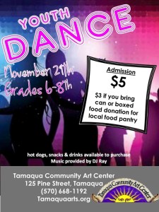 11-29-2014, Youth Dance, Grades 6 to 8, Community Arts Center, Tamaqua