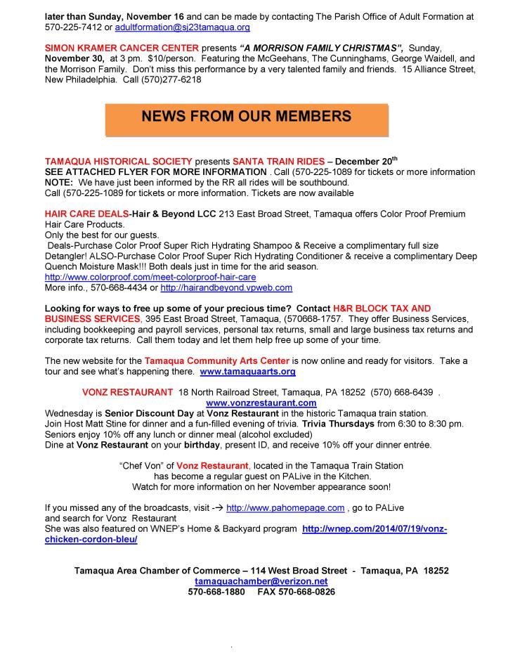 11-7-2014, Tamaqua Chamber of Commerce, Chamber Chatters-page-004