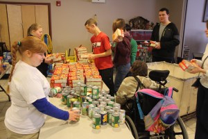 CCTI Intermediate Unit Life Skills Program Helps Sort Food Donations, Salvation Army, Tamaqua (4)