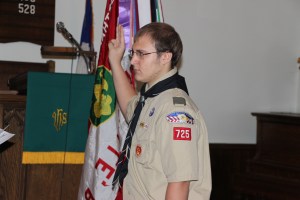 Eagle Ceremony for Michael DeWald, Bethany United Methodist Church, Barnesville, Rush Twp, 10-30-2014 (11)