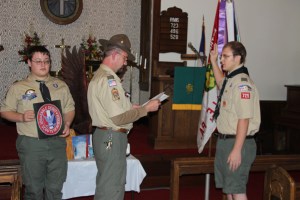 Eagle Ceremony for Michael DeWald, Bethany United Methodist Church, Barnesville, Rush Twp, 10-30-2014 (12)