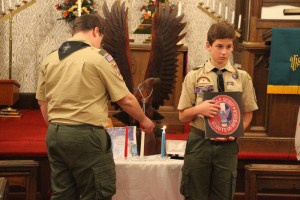 Eagle Ceremony for Michael DeWald, Bethany United Methodist Church, Barnesville, Rush Twp, 10-30-2014 (13)