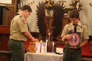 Eagle Ceremony for Michael DeWald, Bethany United Methodist Church, Barnesville, Rush Twp, 10-30-2014 (14)