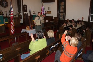 Eagle Ceremony for Michael DeWald, Bethany United Methodist Church, Barnesville, Rush Twp, 10-30-2014 (27)