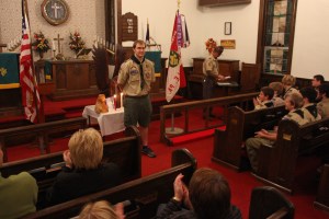 Eagle Ceremony for Michael DeWald, Bethany United Methodist Church, Barnesville, Rush Twp, 10-30-2014 (28)