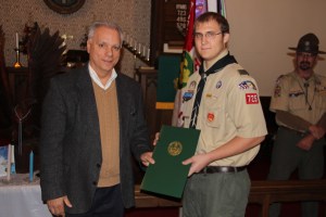 Eagle Ceremony for Michael DeWald, Bethany United Methodist Church, Barnesville, Rush Twp, 10-30-2014 (3)