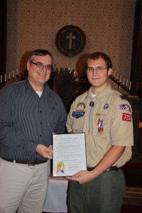 Eagle Ceremony for Michael DeWald, Bethany United Methodist Church, Barnesville, Rush Twp, 10-30-2014 (42)
