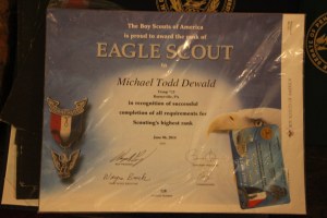 Eagle Ceremony for Michael DeWald, Bethany United Methodist Church, Barnesville, Rush Twp, 10-30-2014 (54)