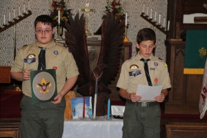 Eagle Ceremony for Michael DeWald, Bethany United Methodist Church, Barnesville, Rush Twp, 10-30-2014 (7)