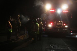 Female Driver Crashes Car Into Two Parked Vehicles, US209, Coaldale, 11-15-2014 (11)
