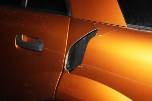 Female Driver Crashes Car Into Two Parked Vehicles, US209, Coaldale, 11-15-2014 (16)