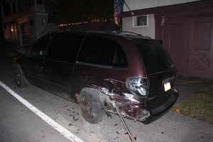 Female Driver Crashes Car Into Two Parked Vehicles, US209, Coaldale, 11-15-2014 (19)