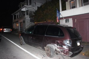 Female Driver Crashes Car Into Two Parked Vehicles, US209, Coaldale, 11-15-2014 (22)