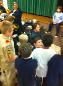 Pie In Face, Awards, Cub, Boy Scout Pack 777, St John's UCC, Tamaqua, 11-18-2014 (10)