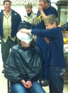 Pie In Face, Awards, Cub, Boy Scout Pack 777, St John's UCC, Tamaqua, 11-18-2014 (2)