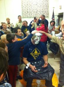 Pie In Face, Awards, Cub, Boy Scout Pack 777, St John's UCC, Tamaqua, 11-18-2014 (22)