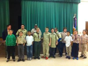 Pie In Face, Awards, Cub, Boy Scout Pack 777, St John's UCC, Tamaqua, 11-18-2014 (26)