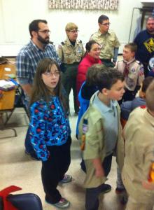 Pie In Face, Awards, Cub, Boy Scout Pack 777, St John's UCC, Tamaqua, 11-18-2014 (6)