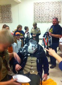 Pie In Face, Awards, Cub, Boy Scout Pack 777, St John's UCC, Tamaqua, 11-18-2014 (8)