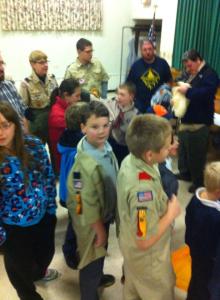 Pie In Face, Awards, Cub, Boy Scout Pack 777, St John's UCC, Tamaqua, 11-18-2014 (9)