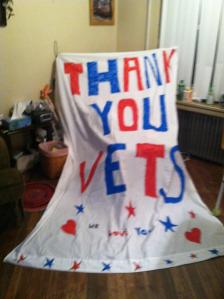 Preparing for Veterans Day Parade, Lori and Jeff White, Tamaqua, 11-8-2014