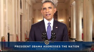 President Obama, SCREENSHOT, Presidential Address; from White House gov, 11-20-2014