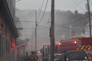 Row Home Fire, 200 Block of West Lloyd Street, photos by Joanie Nowak, Shenandoah, 11-2-2014 (1)