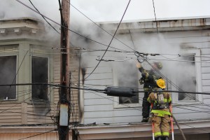 Row Home Fire, 200 Block of West Lloyd Street, photos by Joanie Nowak, Shenandoah, 11-2-2014 (21)