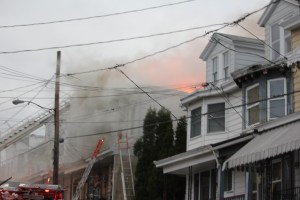 Row Home Fire, 200 Block of West Lloyd Street, photos by Joanie Nowak, Shenandoah, 11-2-2014 (5)