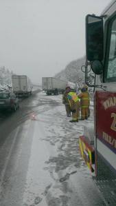 Tractor Trailer Crash, mile marker 134, from Matt Morgan, Interstate 81 North, 11-26-2014 (2)