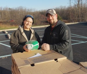 Highwood also gave each employee a frozen turkey for the holiday.  Gregg Clemson and Brooke Gettig are shown in the attached picture. 