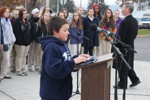 Veterans Day Program, Flag Raising, Tamaqua High School, Tamaqua, 11-11-2014 (7)