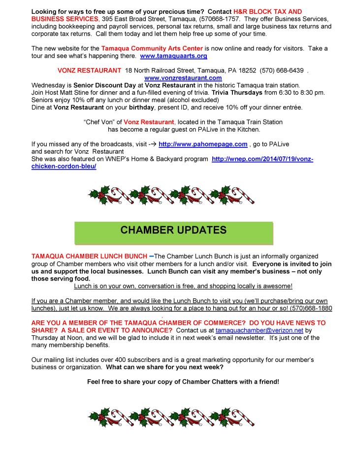 12-12-2014, Tamaqua Chamber of Commerce, Chamber Chatters-page-003