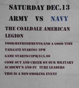 12-13-2014, Army vs Navy, American Legion, Coaldale
